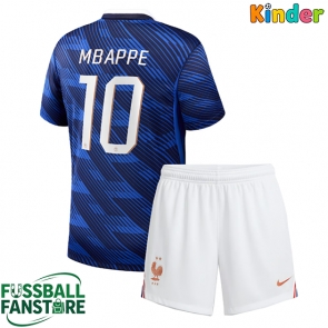 Frankreich Kylian Mbappe #10 Replik Heimtrikot Kinder WM 2026 Kurzarm (+ Kurze Hosen)
